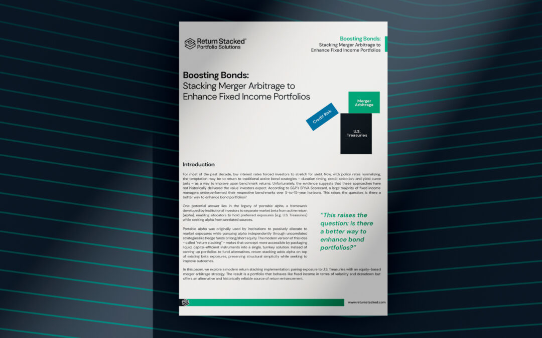 Boosting Bonds: Stacking Merger Arbitrage to Enhance Fixed Income Portfolios